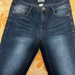 Mudd Blue Skinny Jeans with Contrast Stitching